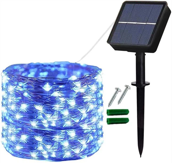 Decoraciones de patio de Navidad con energía solar