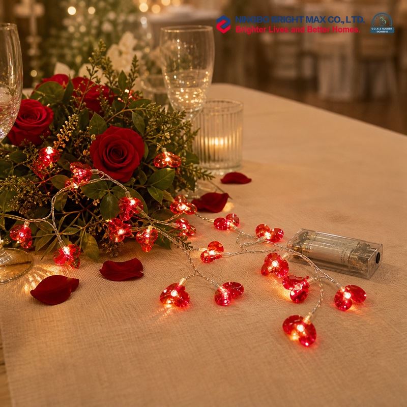 Luz de cadena de corazón