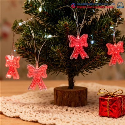 Mini luces navideñas rojas y blancas